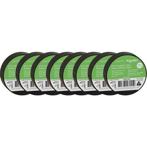Schneider  20Mt x 19Mm İzole Bant 8 Adet siyah